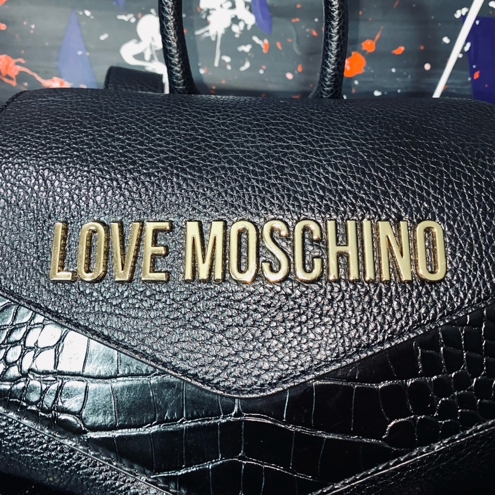 🌑Moschino Backpack Shoulder Bag Travel bag